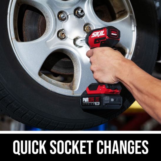 kit de chave de impacto compacta pwr core 20 sem escova 20v 3/8 pol.SKIL ferramentas84Z26N15