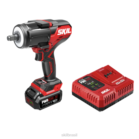 kit de chave de impacto de torque médio pwr core 20 sem escova 20v 1/2 pol.SKIL ferramentas84Z26N4
