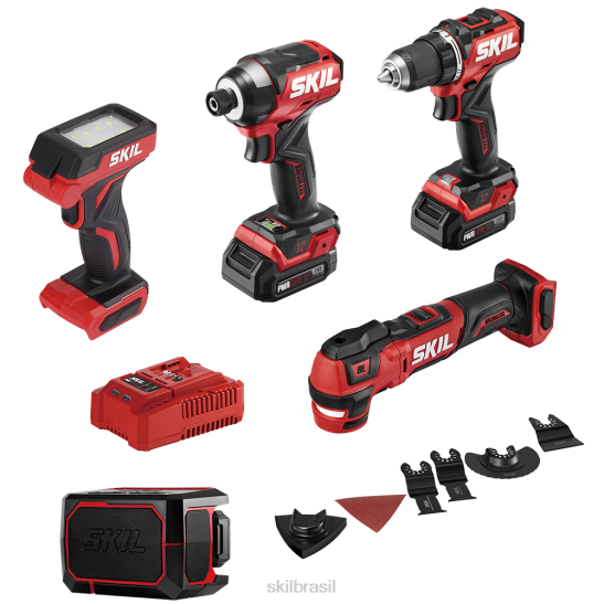 kit combo compacto pwr core 12 sem escova 12v 5 ferramentasSKIL ferramentas84Z26N33