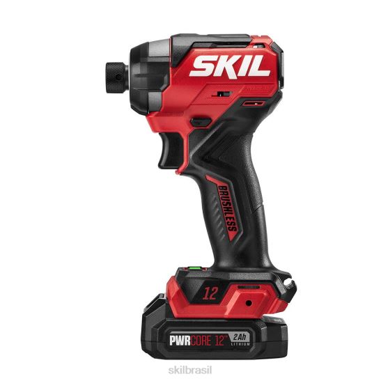 kit de driver de impacto hexagonal pwr core 12 sem escova 12v 1/4 pol.SKIL ferramentas84Z26N8